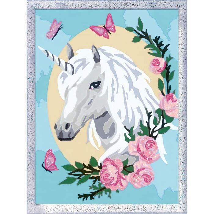 CreArt Kids 18x24cm Flowery Unicorn, Ages 9+, Paint by Numbers Kit, Art Number, 25834, Ravensburger