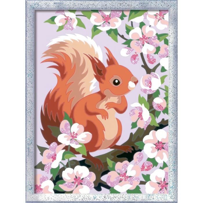 CreArt Kids 18x24cm Squirrel in Spring, Paint by Numbers Kit, Ages 9+, 25837, Ravensburger