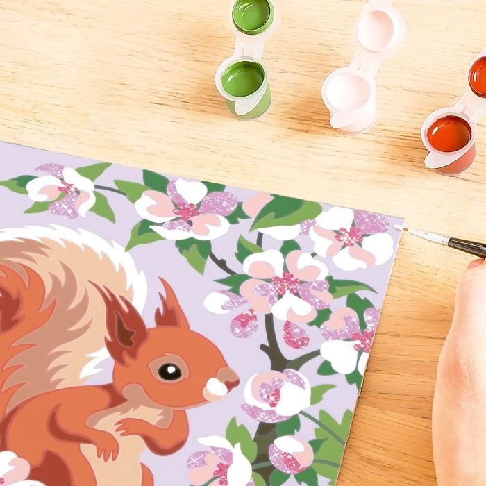 CreArt Kids 18x24cm Squirrel in Spring, Paint by Numbers Kit, Ages 9+, 25837, Ravensburger