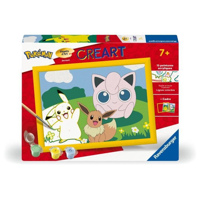 CreArt Kids 18x24cm Pokemon, Paint by Numbers Kit, Ages 7+, 25839, Ravensburger