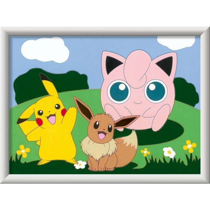 CreArt Kids 18x24cm Pokemon, Paint by Numbers Kit, Ages 7+, 25839, Ravensburger