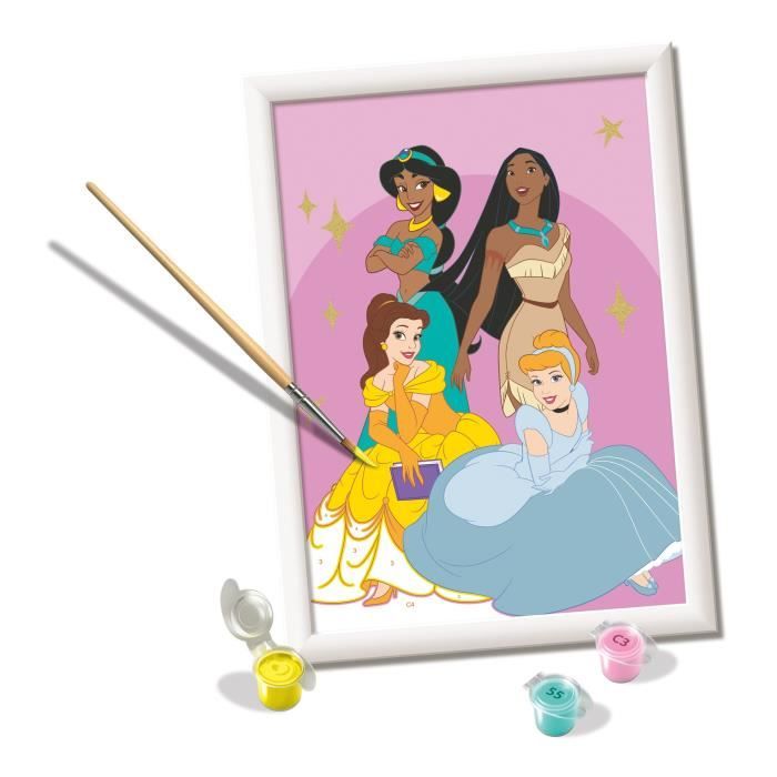 CreArt Kids 18x24cm Disney Princess, Paint by Numbers Kit, Ages 7+, 25843, Ravensburger