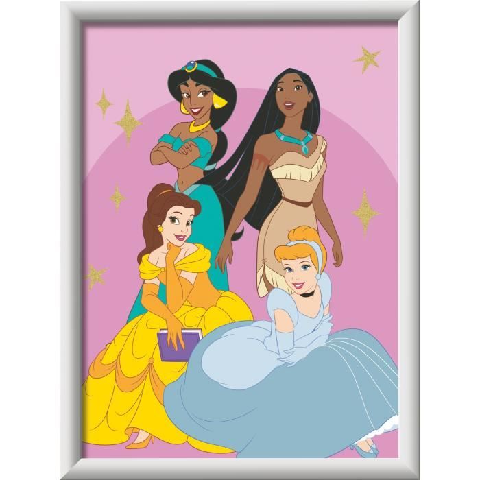 CreArt Kids 18x24cm Disney Princess, Paint by Numbers Kit, Ages 7+, 25843, Ravensburger