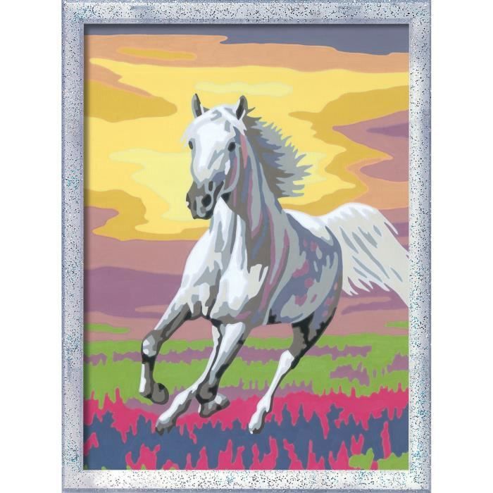 CreArt Kids 18x24cm Horse in the Meadow, Paint by Numbers Kit, Art Number, Ages 7+, 25845, Ravensburger