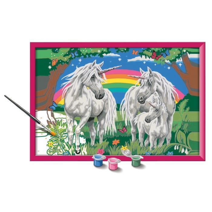 CreArt Kids 31x21cm Unicorn Land, Paint by Numbers Kit, Art Number, Ages 9+, 25849, Ravensburger