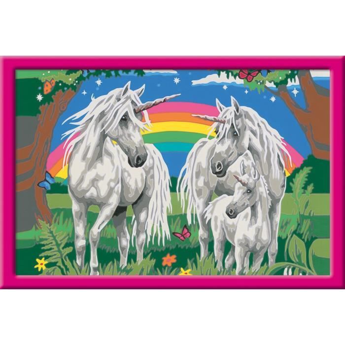 CreArt Kids 31x21cm Unicorn Land, Paint by Numbers Kit, Art Number, Ages 9+, 25849, Ravensburger