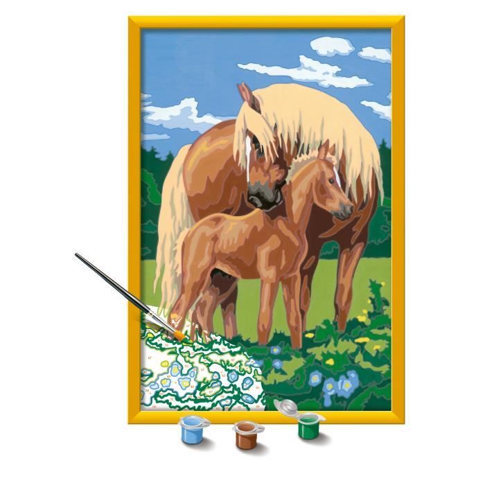 CreArt Kids 31x21cm Proud Horses, Paint by Numbers Kit, Art Number, Ages 7+, 25850, Ravensburger