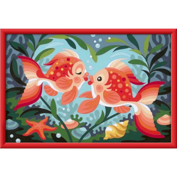 CreArt Kids 31x21cm Fish Kisses, Paint by Numbers Kit, Art Number, Ages 7+, 25853, Ravensburger