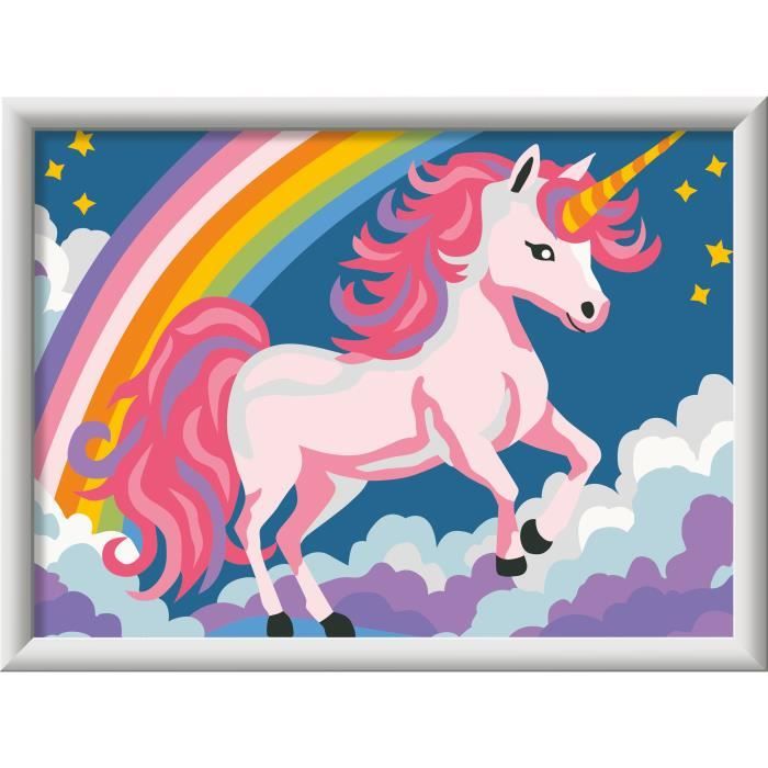 CreArt Kids 18x24cm Neon Unicorn, Paint by Numbers Kit, Ages 7+, 25904, Ravensburger