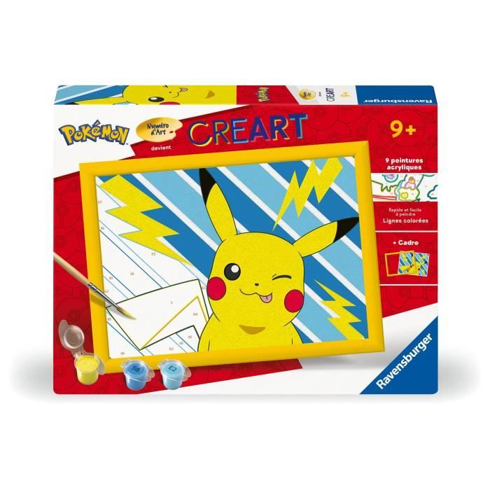 CreArt Kids 18x24cm Pikachu Lightning Bolt, Paint by Numbers Kit, Ages 7+, 25905, Ravensburger