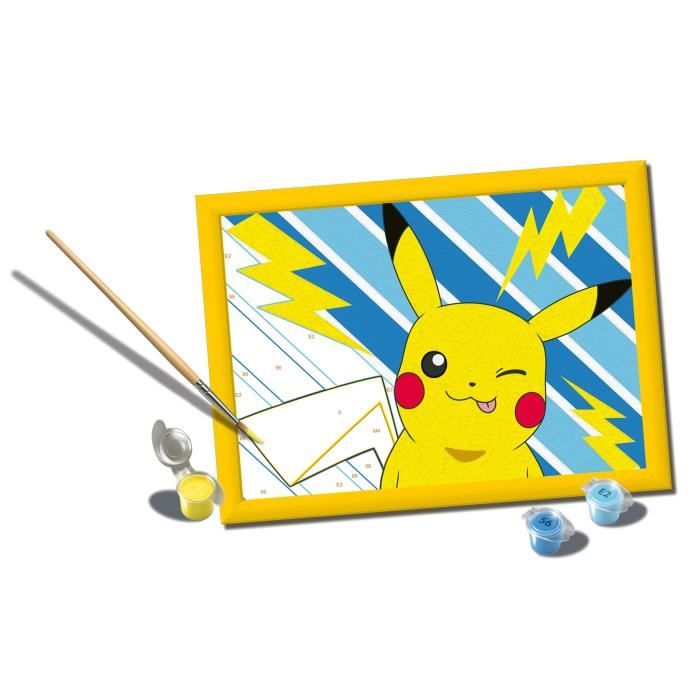 CreArt Kids 18x24cm Pikachu Lightning Bolt, Paint by Numbers Kit, Ages 7+, 25905, Ravensburger