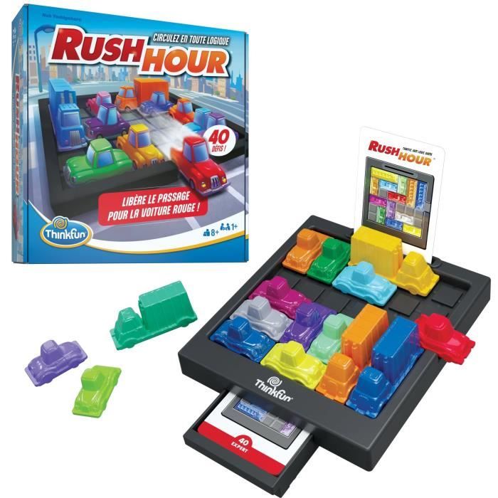 ThinkFun Rush Hou- Logic game-Puzzle-Traffic jam-40 challenges 4 levels-1 player or more-ages 8-Ravensburger-Mixed-6600