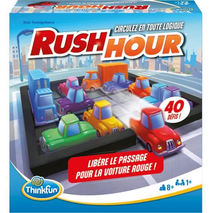 ThinkFun Rush Hou- Logic game-Puzzle-Traffic jam-40 challenges 4 levels-1 player or more-ages 8-Ravensburger-Mixed-6600
