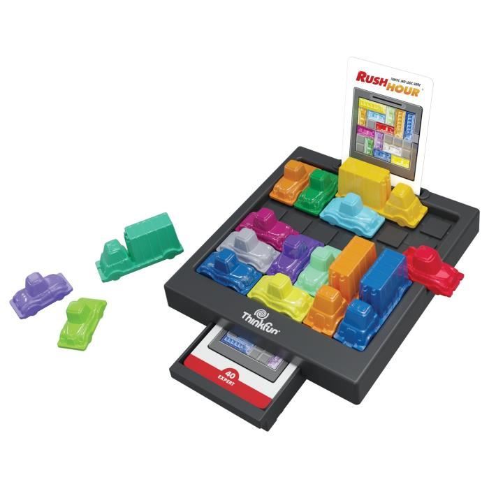 ThinkFun Rush Hou- Logic game-Puzzle-Traffic jam-40 challenges 4 levels-1 player or more-ages 8-Ravensburger-Mixed-6600