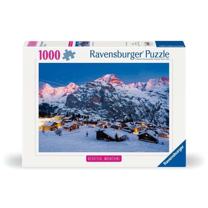 Puzzle 1000 pieces Bernese Oberland, Mürren (Highlights), Adults & Children, Ages 14 and up, Premium quality puzzle, 12000254, R