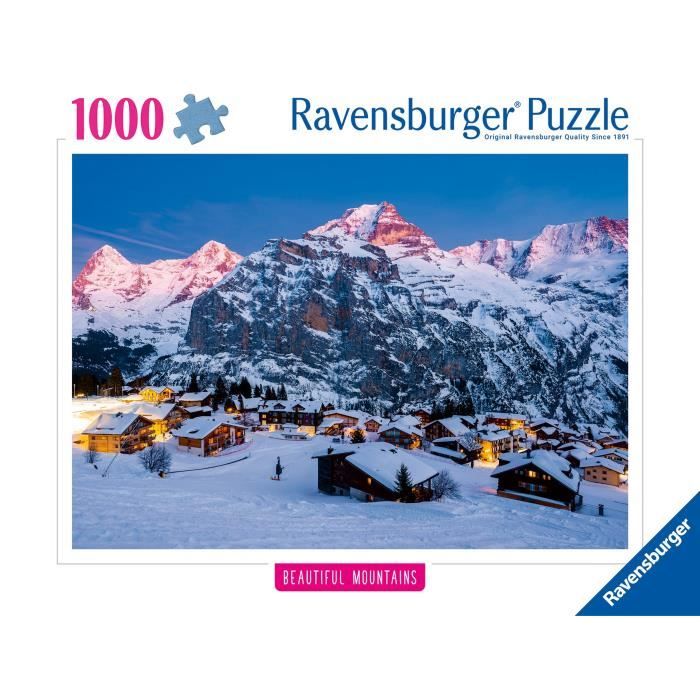 Puzzle 1000 pieces Bernese Oberland, Mürren (Highlights), Adults & Children, Ages 14 and up, Premium quality puzzle, 12000254, R