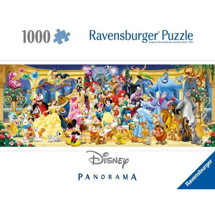 Ravensburger-Puzzle 1000 pieces Panorama-Disney group photo-Adults & children from 14 years old-Premium quality puzzle-12000444