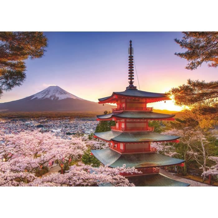 1000 Piece Jigsaw Puzzle Mount Fuji Cherry Blossoms, Adults and Kids, Ages 14 and Up, Premium Quality Jigsaw Puzzle, 12000582, Ravensb