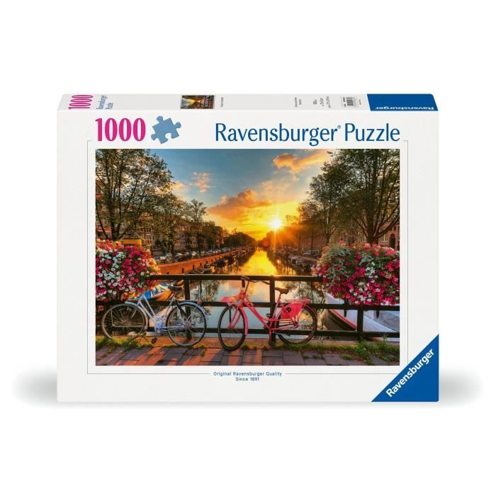 Puzzle 1000 pieces Bicycles in Amsterdam, Adults & Children from 14 years, Premium quality puzzle, 12000662, Ravensburger