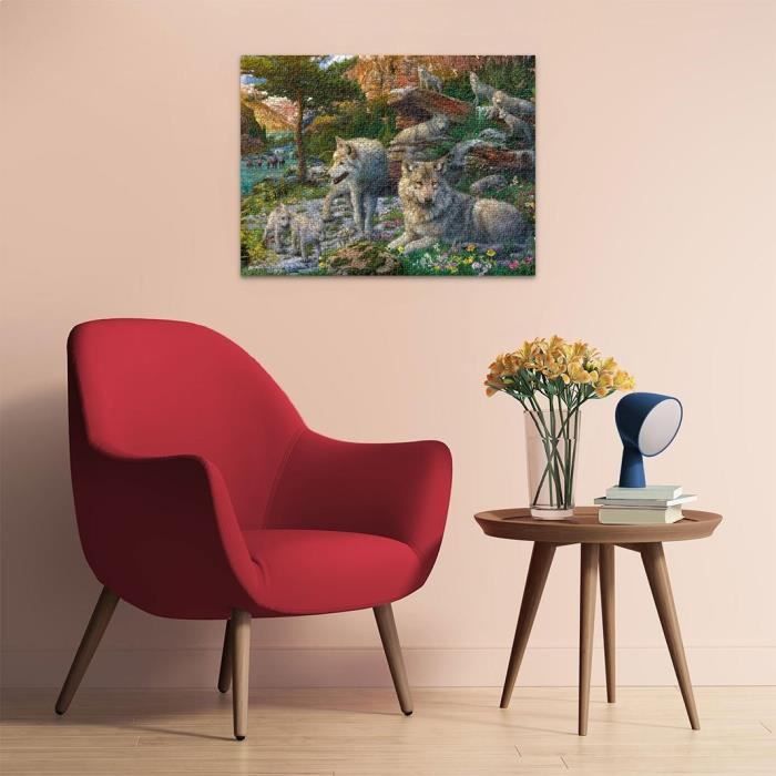 Puzzle 1500 pieces Wolves in Spring, Adults & Children from 14 years old, Premium quality puzzle 80x60cm, 12000719, Ravensburger