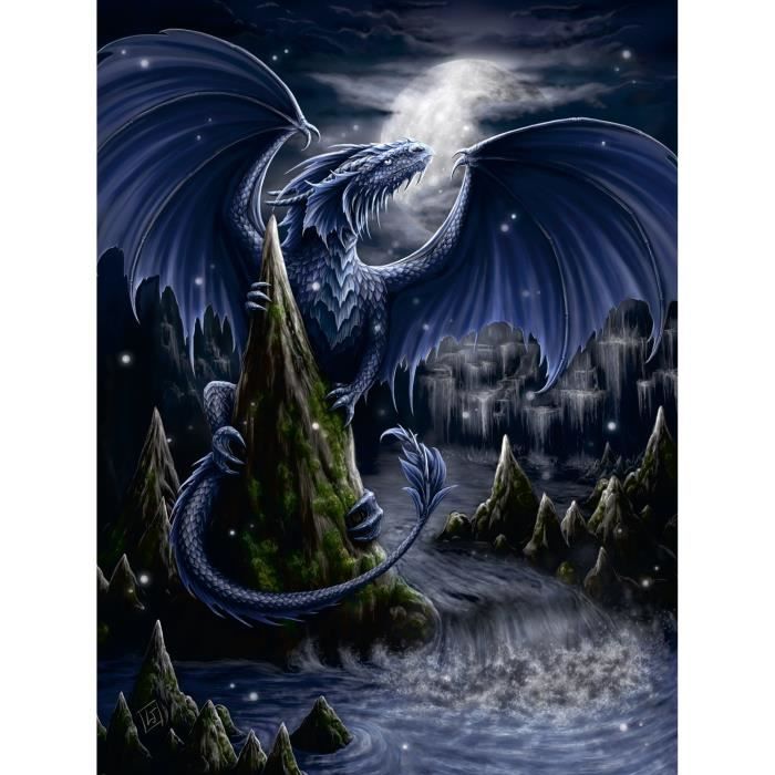 Ravensburger - Puzzle 1500 pieces - The blue dragon - Adults & children from 14 years old - High quality puzzle 80x60cm -12000731