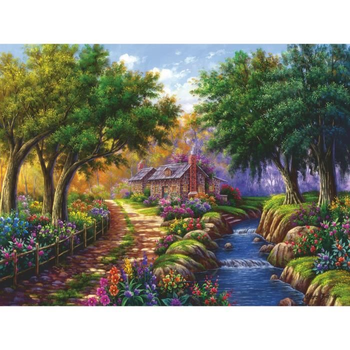 Ravensburger-Puzzle 1500p-Cottage by the river-Adults & children from 14 years-Premium quality puzzle 80x60cm-12000735