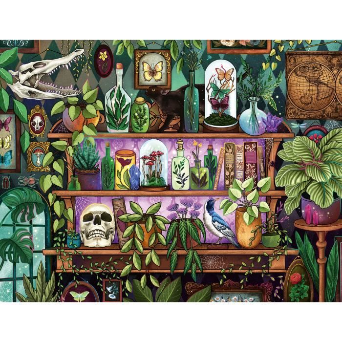 2000-piece puzzle, Ages 14 and up, Witchy trinkets and items, Premium quality puzzle made in Europe, Plants, 12001416