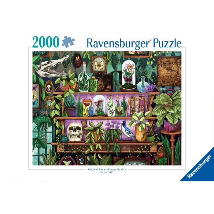 2000-piece puzzle, Ages 14 and up, Witchy trinkets and items, Premium quality puzzle made in Europe, Plants, 12001416