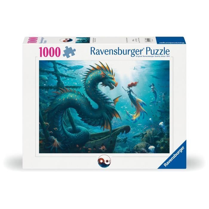 1000-piece puzzle: Dragon, mermaid and deep-sea turtles, ages 14 and up, Monster, 12001434, Ravensburger