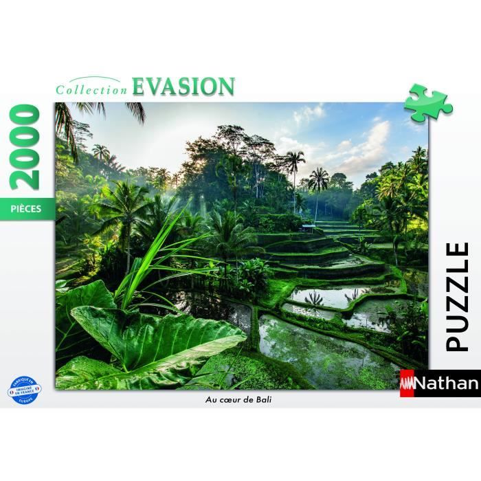 2000-piece puzzle In the heart of Bali, Adults and children from 14 years old, Escape Collection, 12001518, Nathan