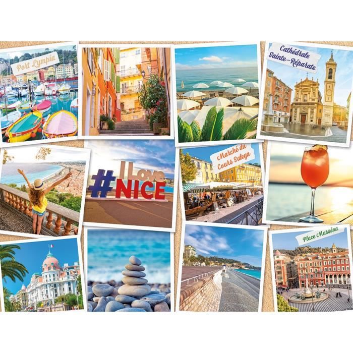 2000-piece puzzle, Nice, Côte d'Azur, Adults and children from 14 years old, Urban Collection, France, 12001613, Nathan