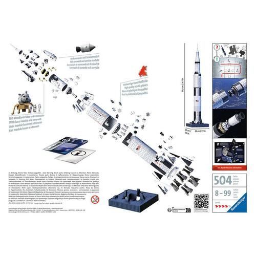 3D Puzzle Saturn V space rocket - Ravensburger - 440 pieces - NASA - From 8 years old