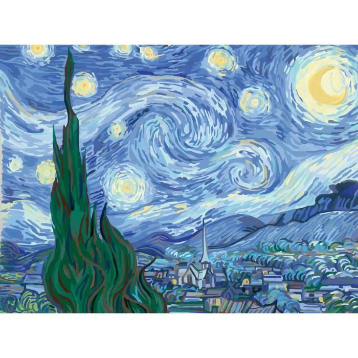 CreArt large format 30x40 cm Van Gogh, The Starry Night, From 14 years old, 23518, Ravensburger