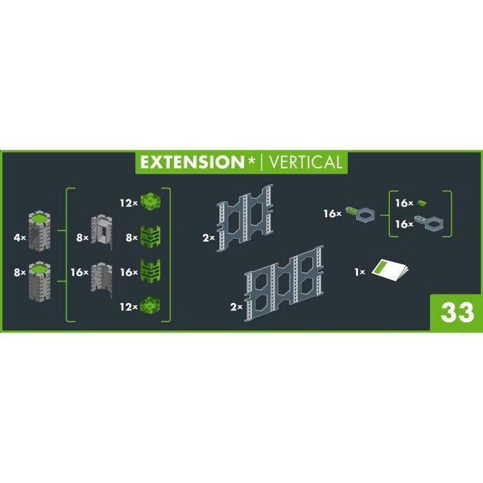 GraviTrax PRO Vertical Expansion Set, 33 Pieces, Marble Run, Ages 8 and Up, 22427, Ravensburger