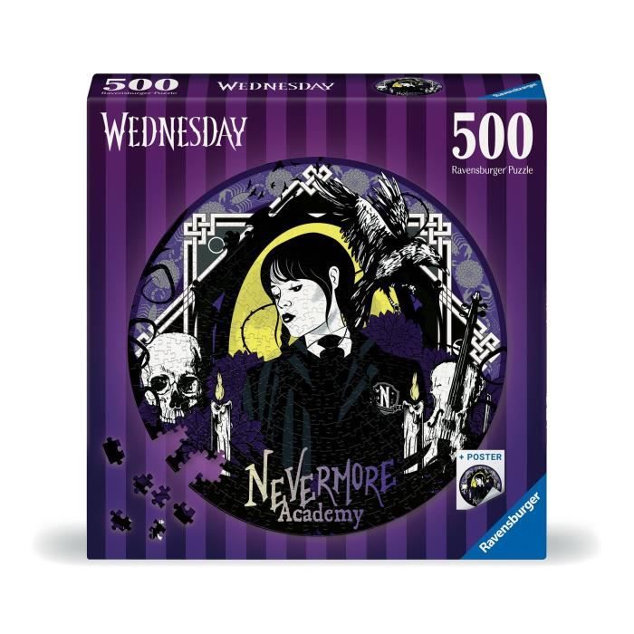 Ravensburger round puzzle - Wednesday Adams - 500 pieces - Cartoons and comics - From 10 years old