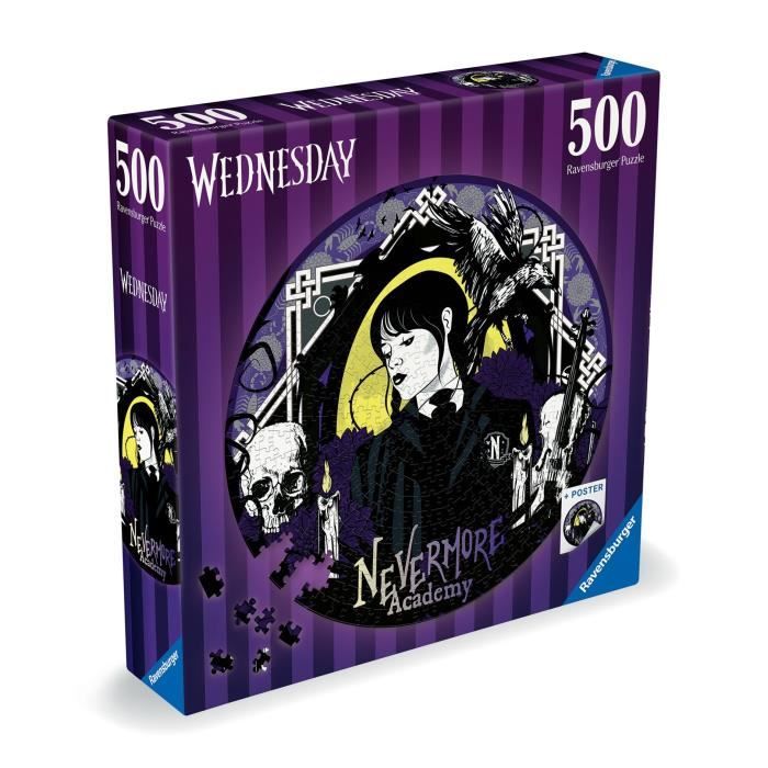 Ravensburger round puzzle - Wednesday Adams - 500 pieces - Cartoons and comics - From 10 years old