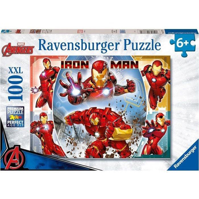 Puzzle 100 pieces XXL, The mighty Iron Man / Marvel Avengers, 00013377, From 6 years old, Ravensburger, MARVEL HEROES
