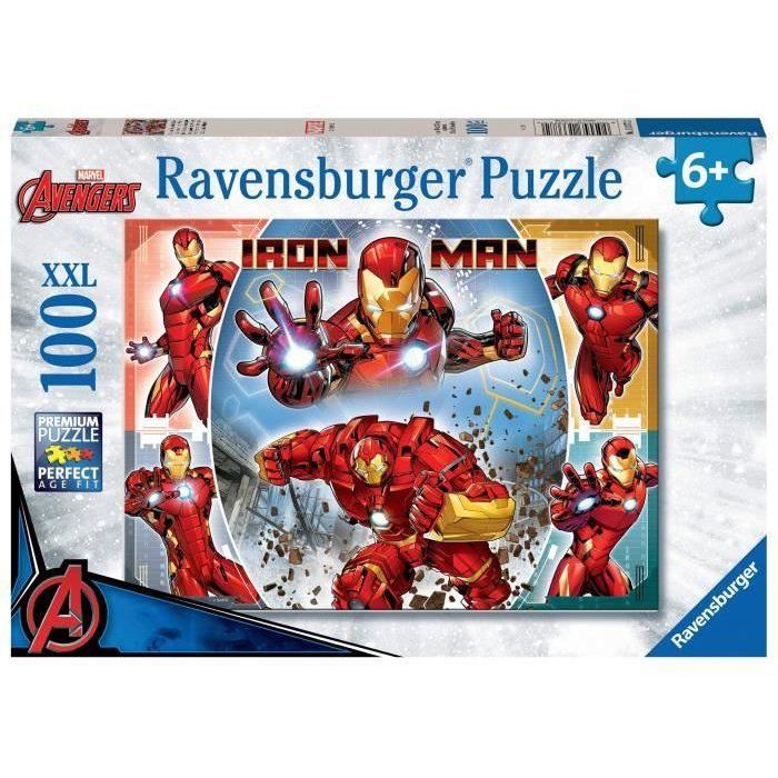 Puzzle 100 pieces XXL, The mighty Iron Man / Marvel Avengers, 00013377, From 6 years old, Ravensburger, MARVEL HEROES