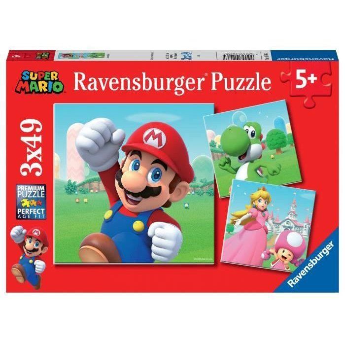 Ravensburger-SUPER MARIO-Puzzles 3x49 pieces - Super Mario-4005556051861-Ages 5 and up