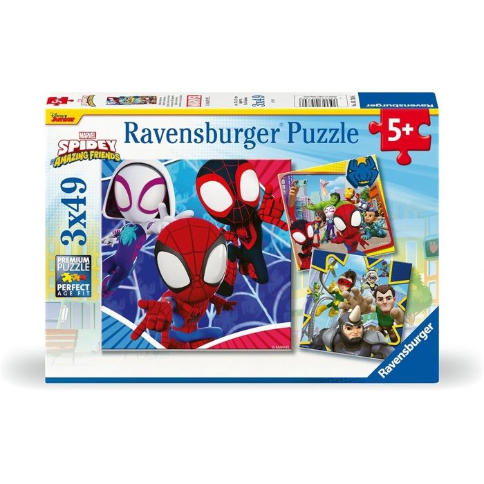Ravensburger-SPIDERMAN-Puzzles 3x49 pieces - Spidey, the web shooter-4005556057306-From 5 years old