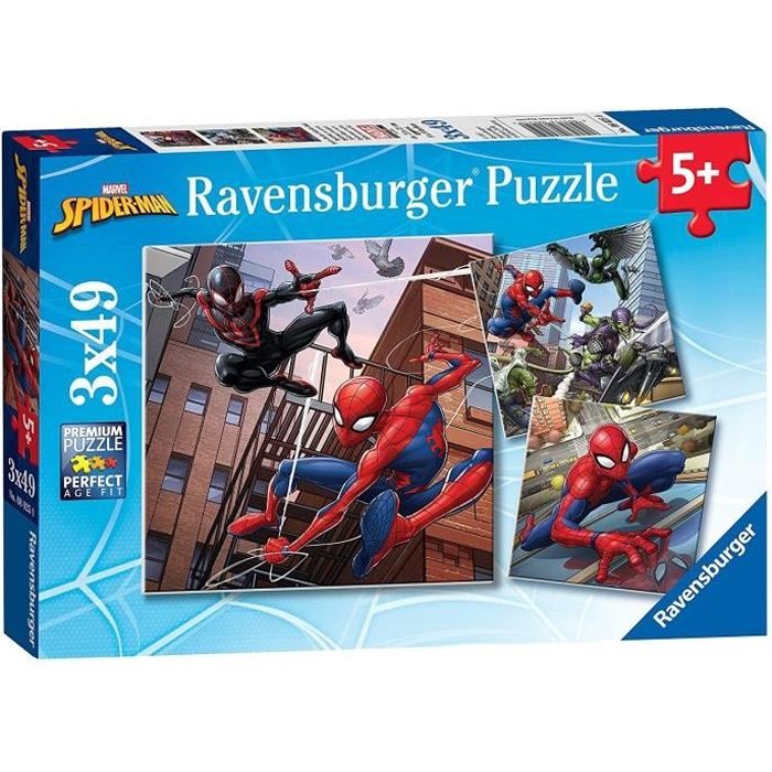 SPIDERMAN Puzzle En action 3x49 pcs