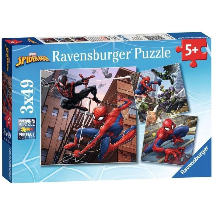 SPIDERMAN Puzzle En action 3x49 pcs