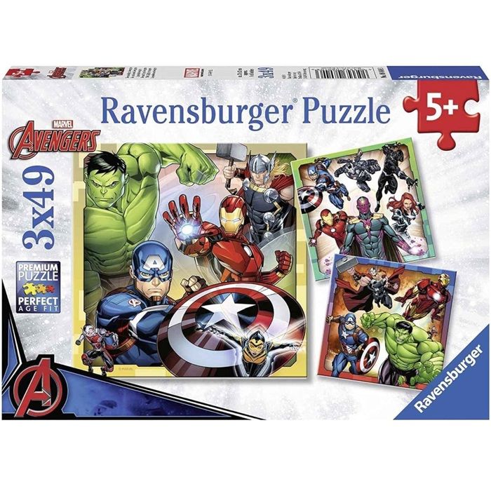 RAVENSBURGER Puzzle 3x49 p - The Powerful Avengers