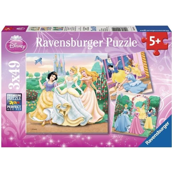 DISNEY PRINCESSES Puzzle 3 x 49 pcs - Disney