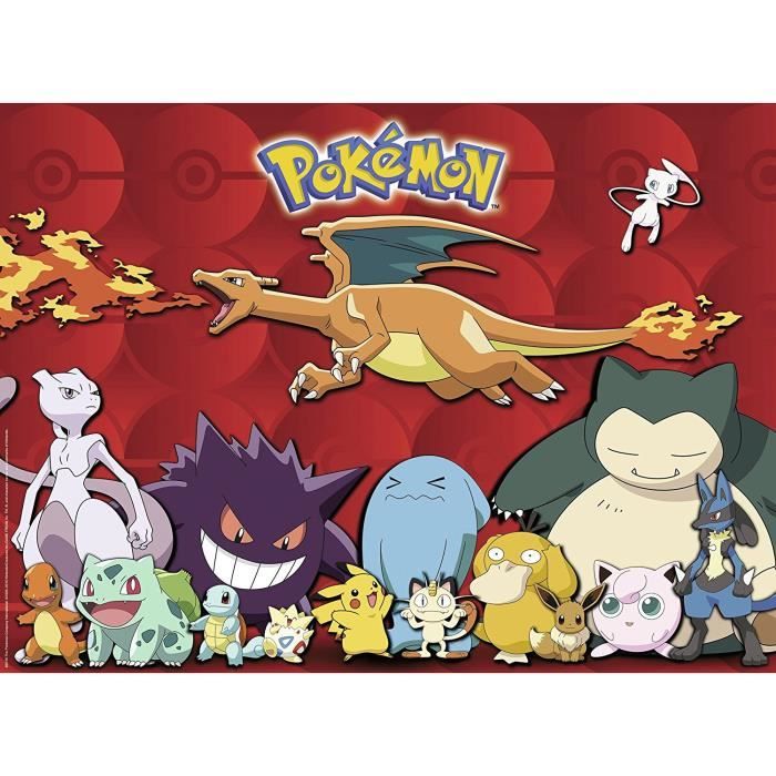Puzzle 100 XXL pieces: My favorite Pokémon go Unique Color Unique
