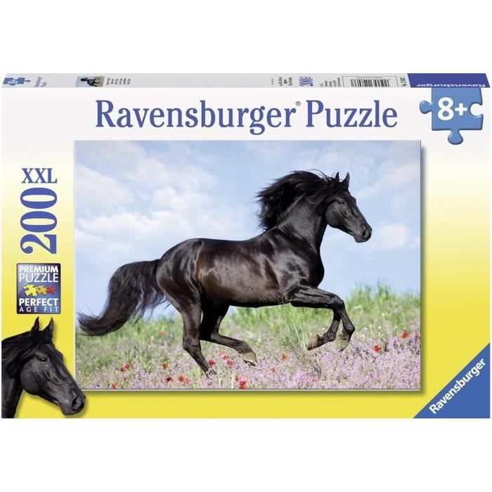 200 piece XXL Black stallion puzzle - Child - Landscape and nature - Ages 8 - 12803 - Ravensburger