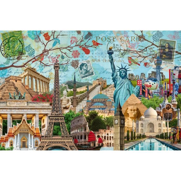 5000 piece puzzle - Postcard of Monuments - Adults and children aged 14 - Cities and monuments - 17118 - Ravensburger