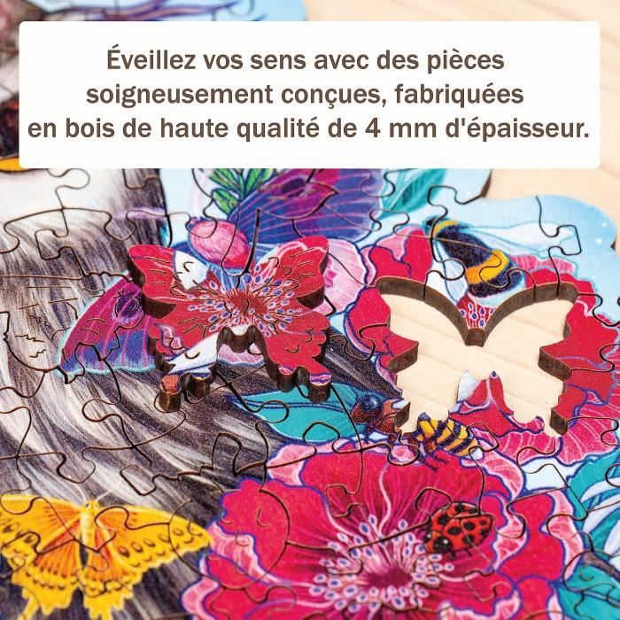 Wooden puzzle - Shape - 150 pcs - Floral owl