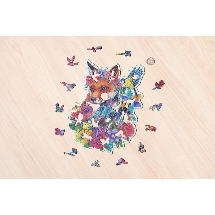 Wooden puzzle 150 pieces Colorful fox - Children and adults, Ages 10 - 17512 - Ravensburger