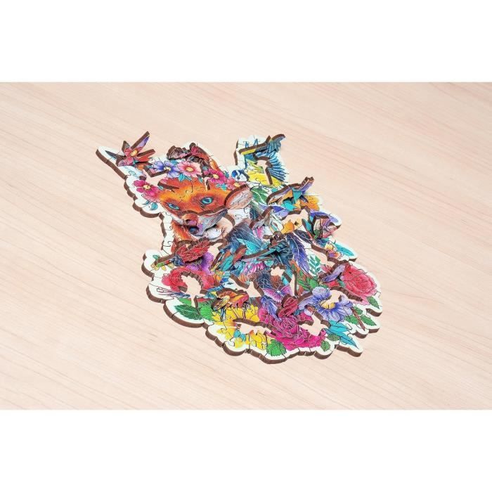 Wooden puzzle 150 pieces Colorful fox - Children and adults, Ages 10 - 17512 - Ravensburger